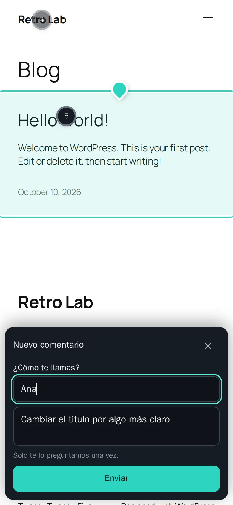 Captura 1 de Retro en un celular: tocas y escribes